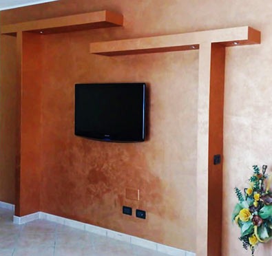 cornice in cartongesso con faretti
